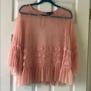 Peach lace top. Simply sexy.